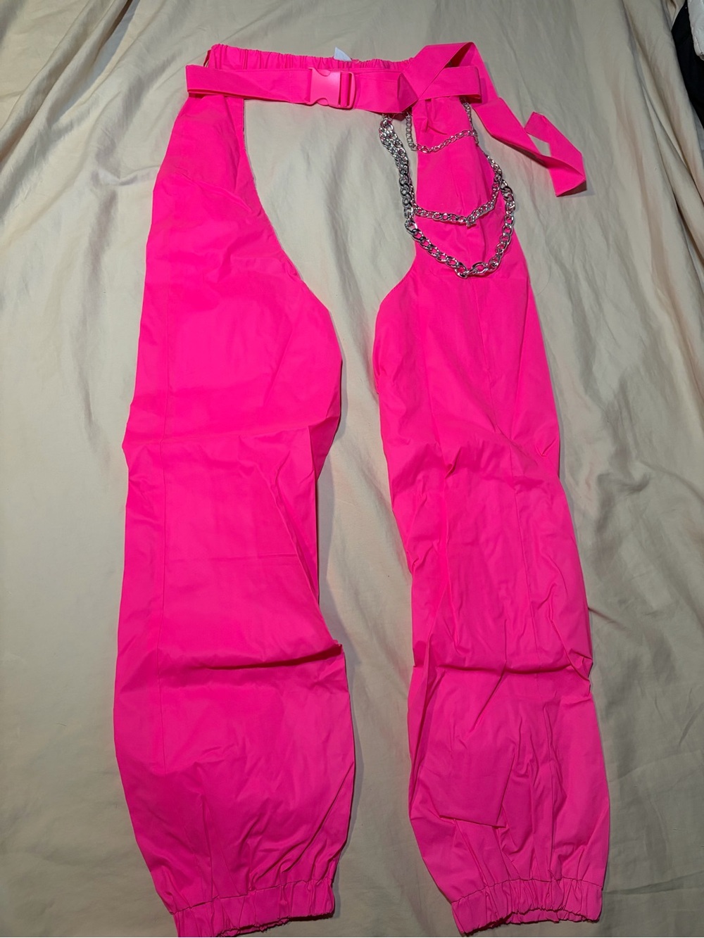 iHeart Raves Neon Pink Cut-Out
Chaps with Chain